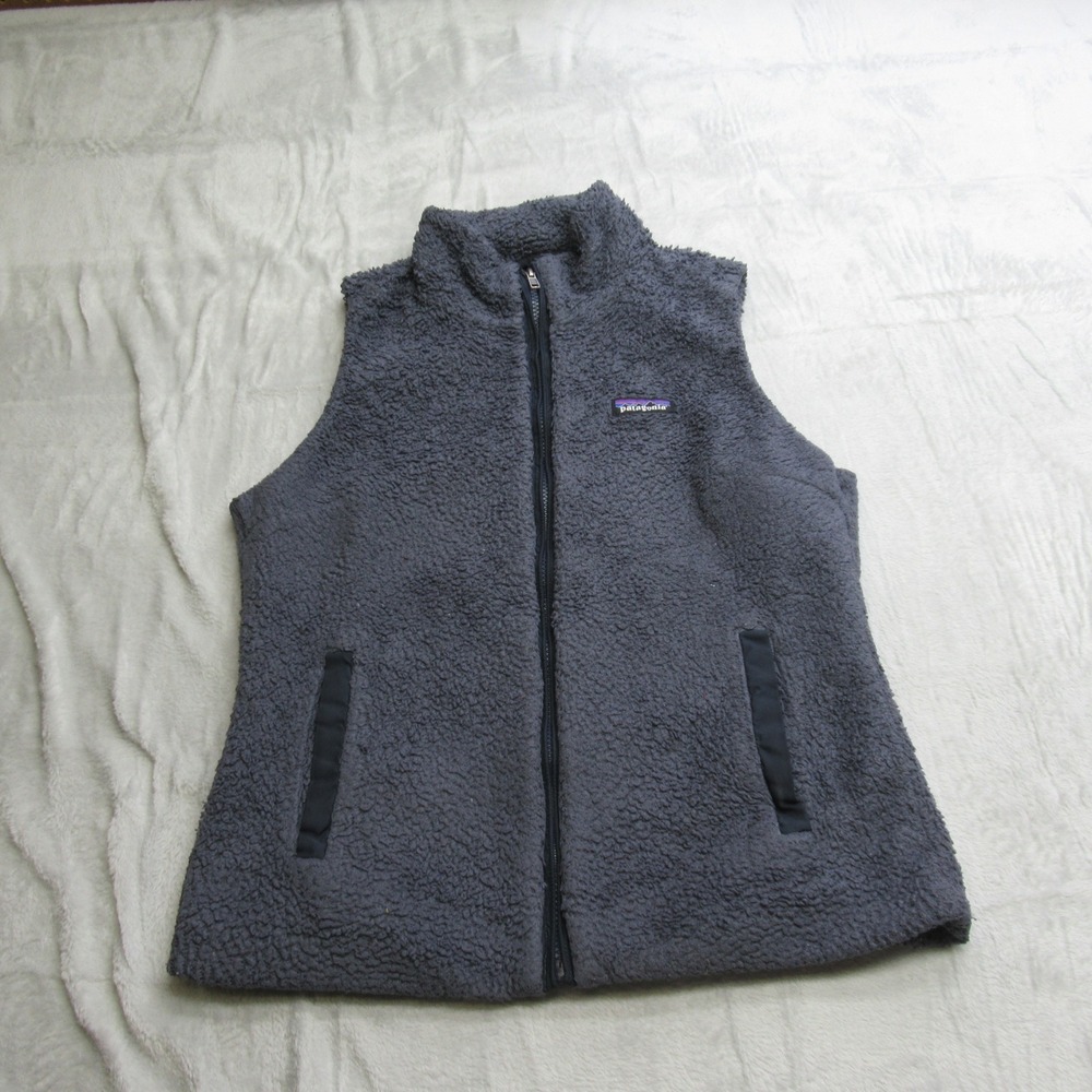 Patagonia Vest Womens‎ Small Gray Pockets Sherpa Fleece Full Zip Los Gatos Hike